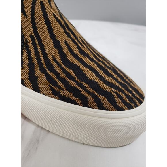 NEW Vans Zebra Woven Tiger Print Slip On SF Brown Sneaker SIZE MENS 8 /WOMEN 9.5 - Picture 3 of 7